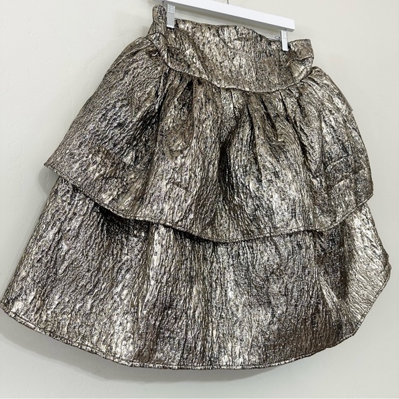 Amylynn Sara Strapless Brocade Ruffle Mini Dress - Picture 7 of 16